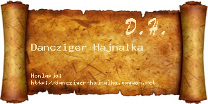 Dancziger Hajnalka névjegykártya